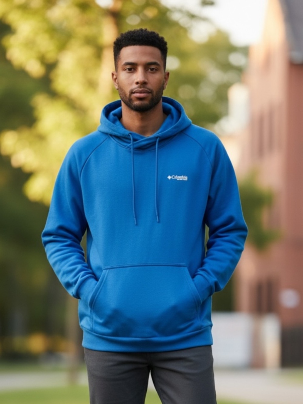 Columbia PFG Blue Hoodie 2X/2TF Lightweight Performance Fishing Gear Pullover